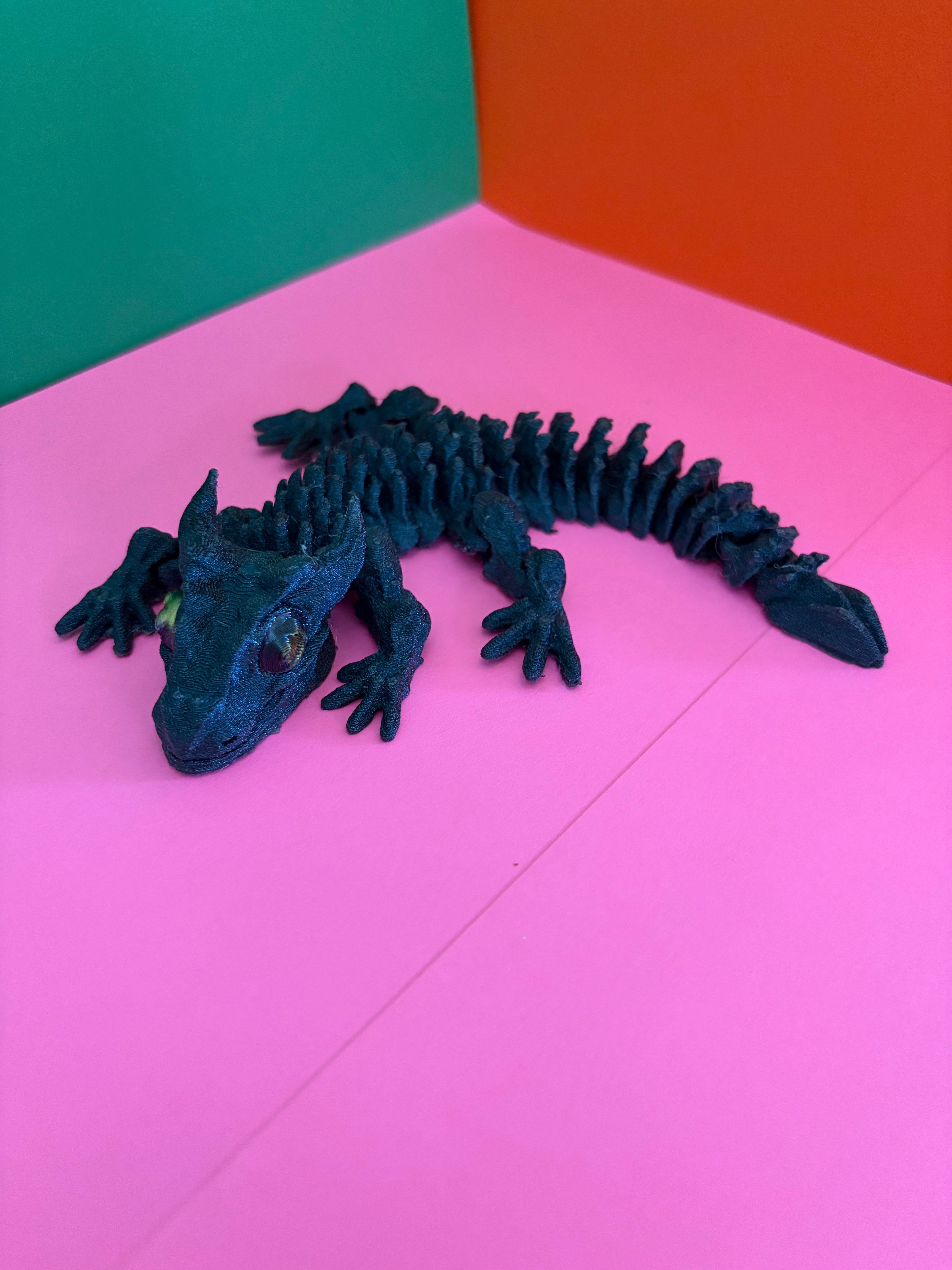 Articulated Gecko Dragon | 3D Printed Fantasy Lizard | Flexi Dragon Toy | Desk Companion