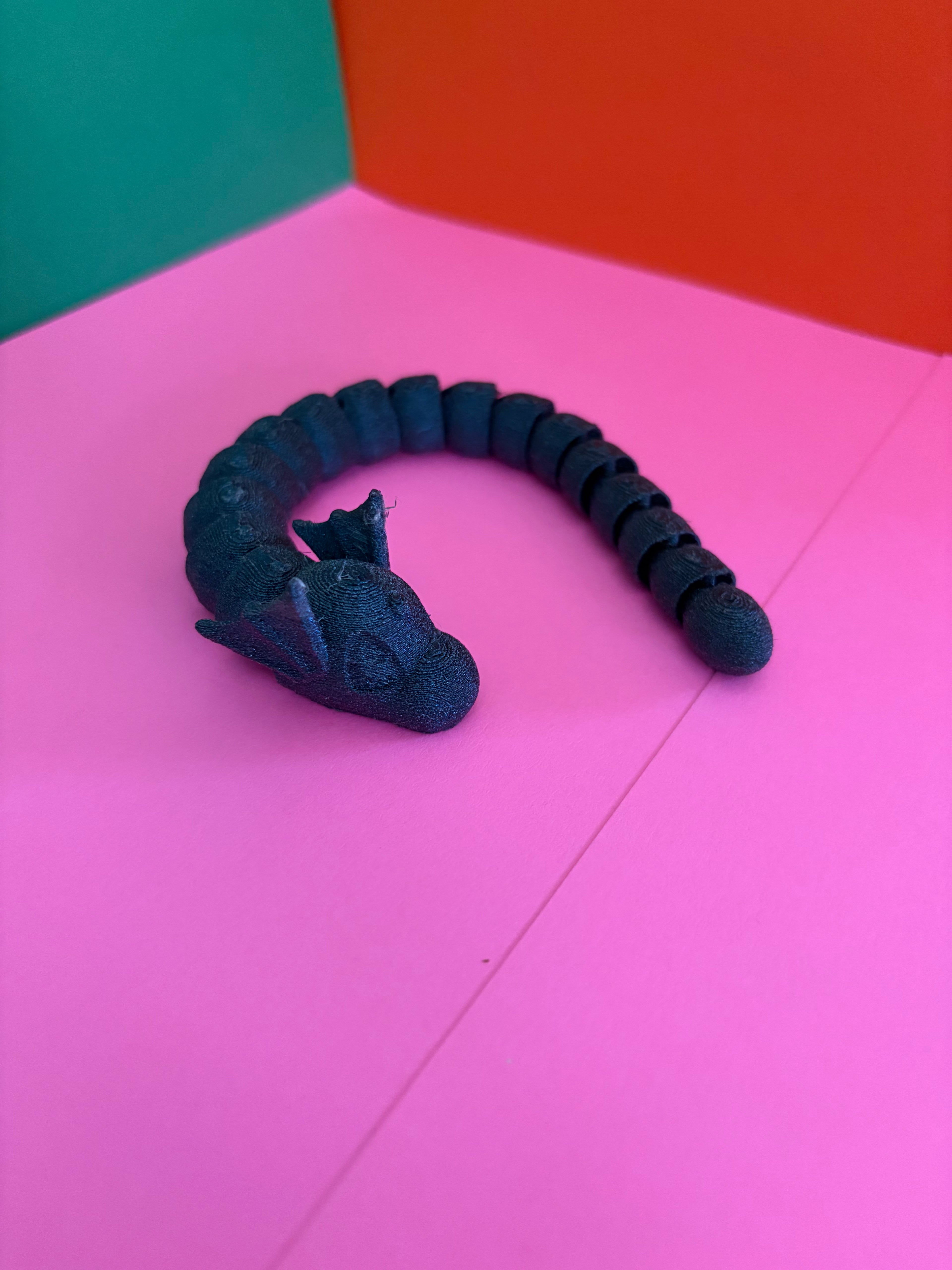 Mystic Sea Dragon | Articulated 3D Printed Dragon Snake | Flexi Fantasy Creature | Desk Toy